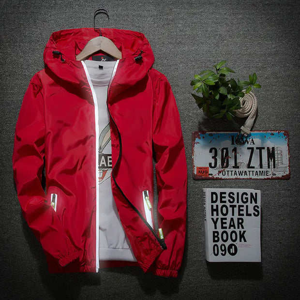 Solid Color Men's Thin Fashion Jacket