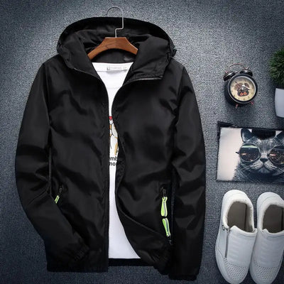 Solid Color Men's Thin Fashion Jacket