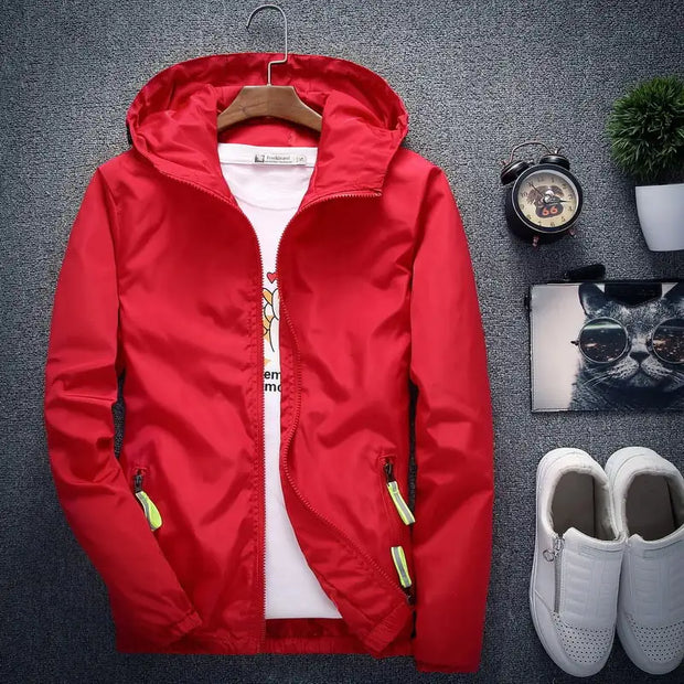 Solid Color Men's Thin Fashion Jacket