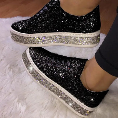 Colorful Sequin Round Toe Women's Fashion Shoes