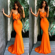 Vestido Largo Satinado Sunset Glow