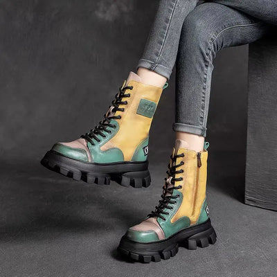 Round Toe Platform High-top Women's Fashion Shoes
