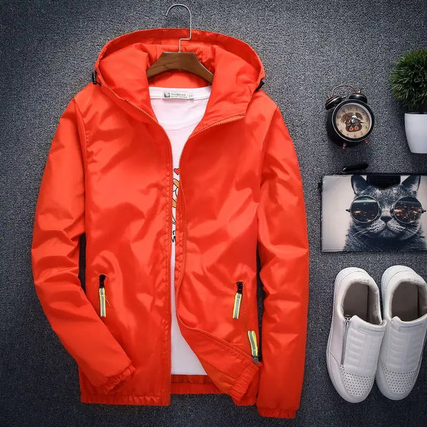 Solid Color Men's Thin Fashion Jacket