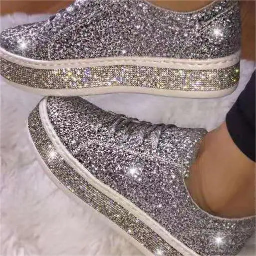 Colorful Sequin Round Toe Women's Fashion Shoes
