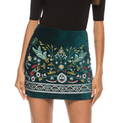 Printed Short Skirt, Puff Skirt, Mini Skirt