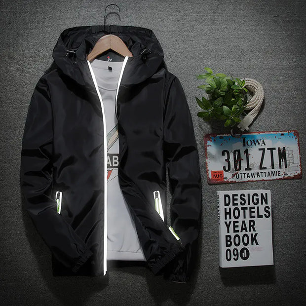 Solid Color Men's Thin Fashion Jacket