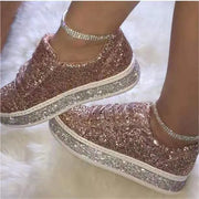 Colorful Sequin Round Toe Women's Fashion Shoes